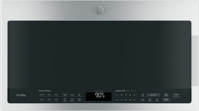 GE Profile™ 2.1 Cu. Ft. Stainless Steel Over The Range Microwave