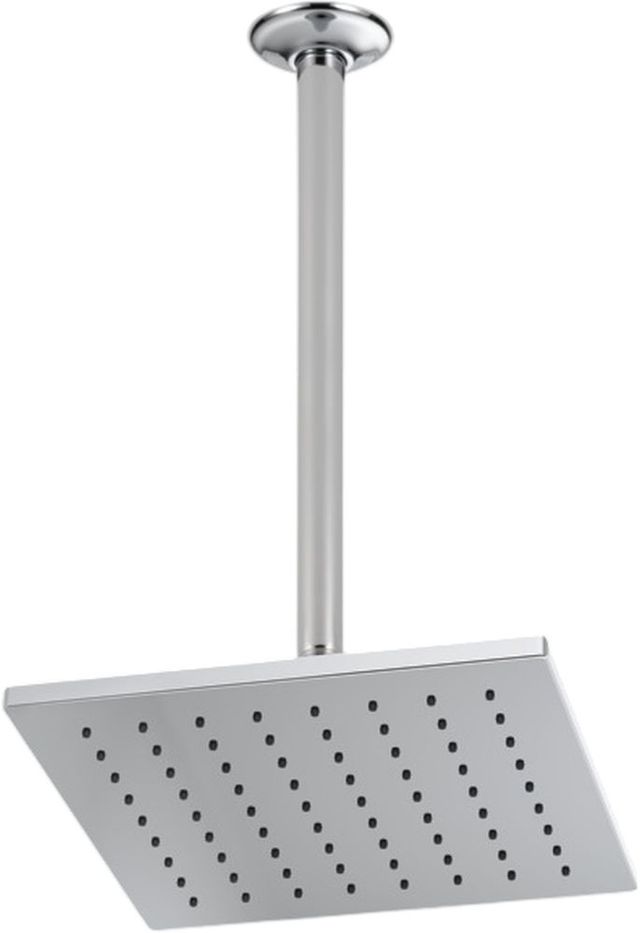 Brizo Essential™ Polished Chrome Linear Square Single-Function Raincan Shower Head-2