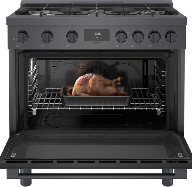 Bosch® 800 Series 36" Black Stainless Steel Pro Style Gas Range-1