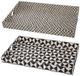 A & B Home Hanley 2-Piece Black/White Geometric Tray Set-0