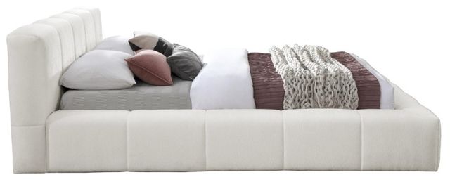 Meridian Furniture Carlin Cream Queen Upholstered Panel Bed-2