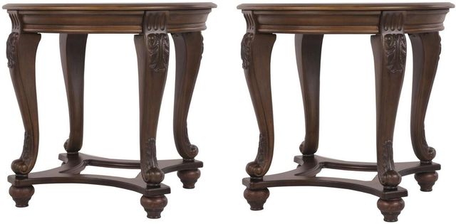 Signature Design by Ashley® Norcastle 2-Piece Dark Brown Living Room Table Set-0