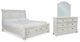 Signature Design by Ashley® Robbinsdale 3-Piece Antique White Queen Sleigh Bed Set-0