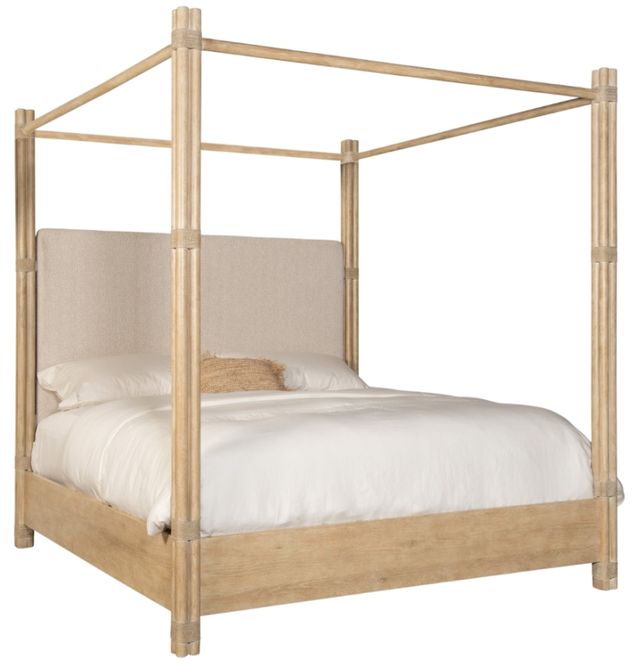 Hooker® Furniture Retreat Dune California King Upholstered Canopy Bed-0