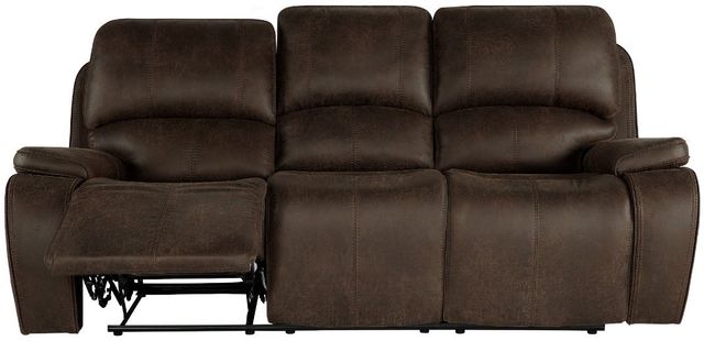 New Classic® Home Furnishings Brookings Brown Dual Manual Reclinining Sofa-2
