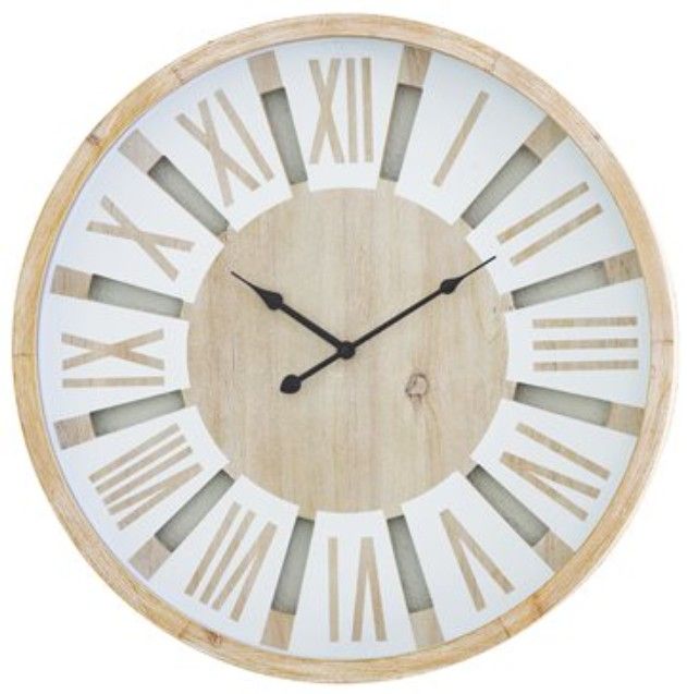 YHD Warm Brown Rustic Charm Wall Clock-0