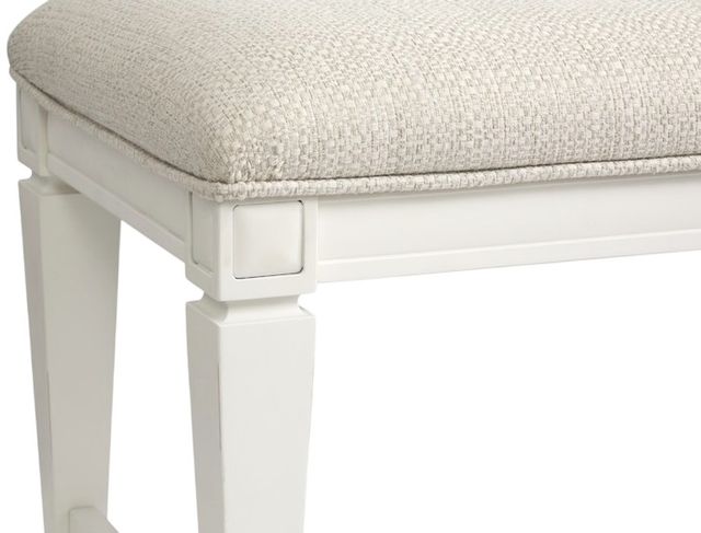 Magnussen Home® Willowbrook Egg Shell White/Natural Upholstered Bench-3