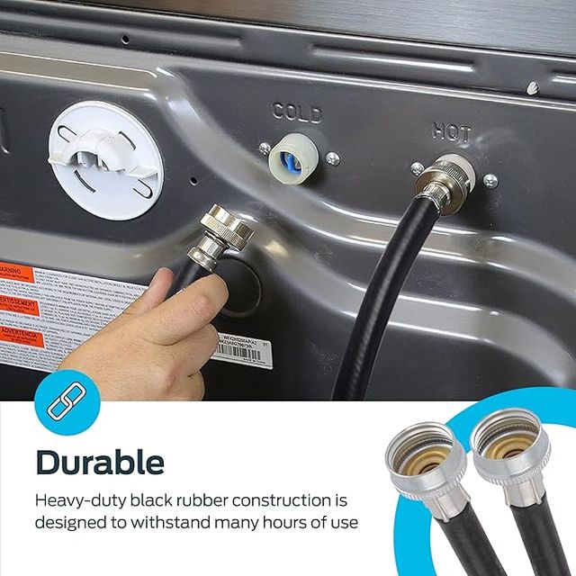 Eastman 5 Foot Rubber Washer Hoses (2 Pack)-2