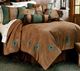 HiEnd Accents Las Cruces II 12-Piece Chocolate/Turquoise Queen Bedspread Set-0