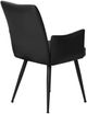 Monarch Specialties Inc. 2-Piece Black 36" Faux Leather Dining Chair Set with Black Metal Legs-4
