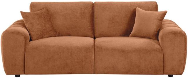 Coaster®  Burnett Burnt Orange Chenille Upholstered Wide Arm Sofa-1