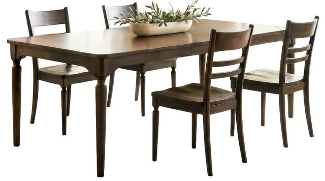 Liberty Furniture Wesley Hall 5-Piece Heritage Walnut Rectangular Table Set-0