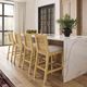 TOV Furniture Amara Cream/Natural Rattan Bar Stool-1