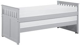 Mazin Furniture Orion Gray Twin/Twin Youth Captains Bed With Trundle-1