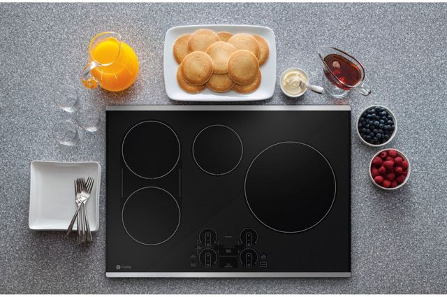 GE Profile™ 30" Black/Stainless Built-In Induction Cooktop-4