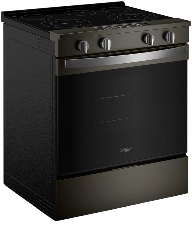 Whirlpool® 30'' Black Stainless Steel Smart Slide-In Electric Range with Air Cooking Technology and Steam Clean-2
