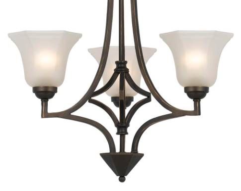 Cal® Lighting & Accessories Metal 3-Light Dark Bronze Chandelier-1