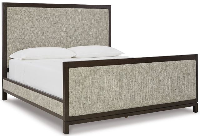 Signature Design by Ashley® Burkhaus 2-Piece Brown Queen Upholstered Bed Set-1