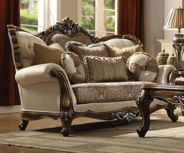 ACME Furniture Latisha Antique Oak/Tan Loveseat-1