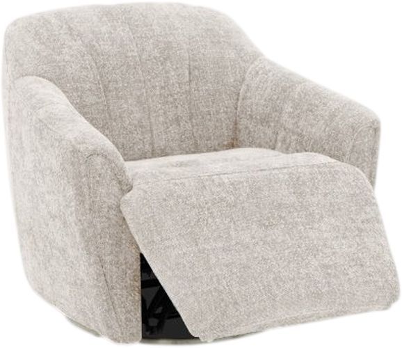 BarcaLounger® Millie Maze Tan Power Swivel Recliner-1