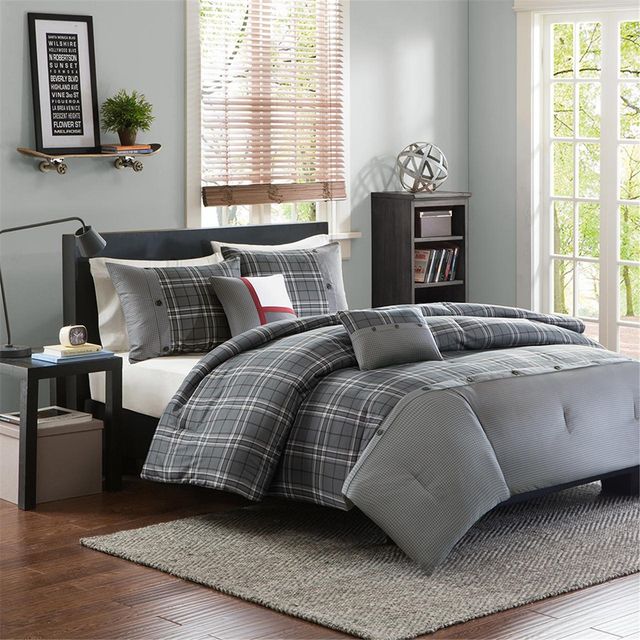 Olliix by Intelligent Design Daryl Grey Full/Queen Comforter Set-0