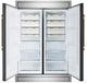 FORNO® Maderno Series Alta Qualita 60" 27.2 Cu. Ft. Black and Antique Brass Built In Side-by-Side Convertible Refrigerator/Freezer-1