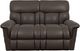 La-Z-Boy® Mateo Chocolate Leather Power Reclining Loveseat with Headrest-1
