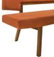 Armen Living Channell Orange/Walnut Upholstered Dining Bench-3