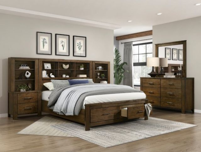 Homelegance® Sullivan Wire Brushed Oak Nightstand Pier-2