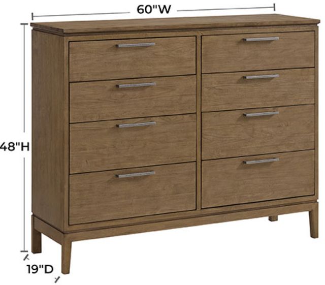Whittier Wood® Furniture Bailey Nutmeg 60" Dresser-1