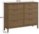Whittier Wood® Furniture Bailey Nutmeg 60" Dresser-1