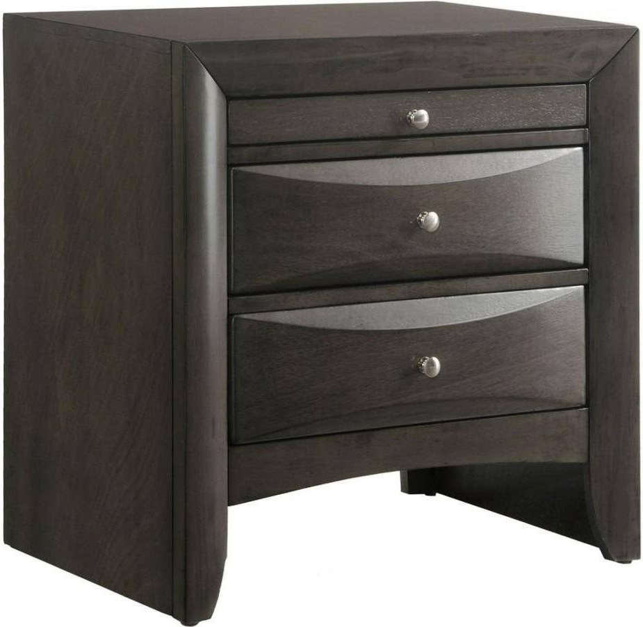 Crown Mark Emily Grey Nightstand Furniture Express Valdosta GA