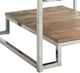 Elements International Matrix Light Walnut Square Storage End Table-2