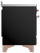 Ilve® Majestic III 48" Glossy Black Pro Style Induction Range with Solid Door and Copper Trim-3