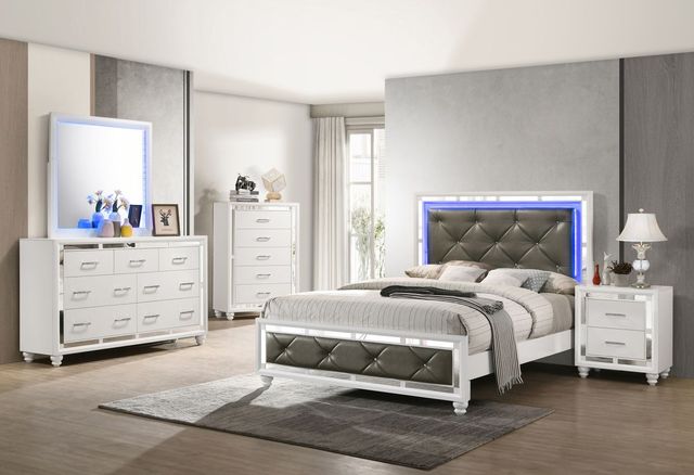 Coaster® Whitaker 4-Piece White King Bedroom Set-0