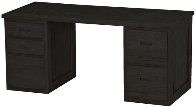 Crate Designs™ Furniture Espresso Lacquer Top Desk-0