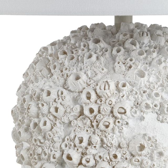 Renwil® Everren Wavy Painted Textured Off-White Table Lamp-3