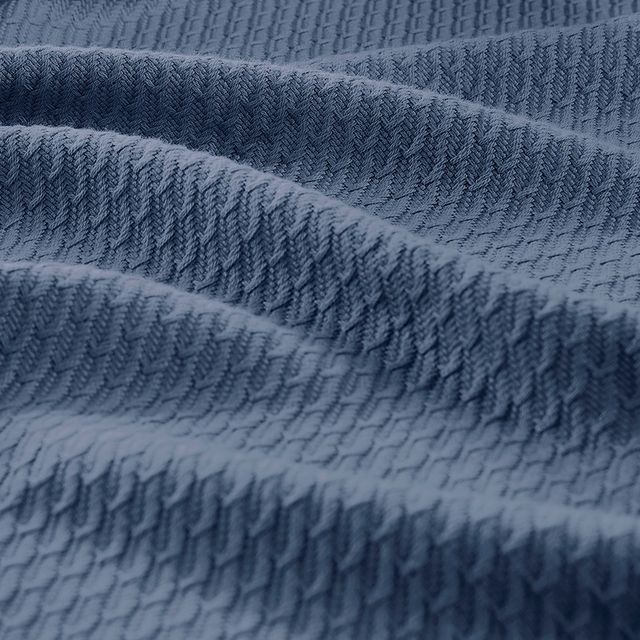 Olliix by Madison Park Egyptian Cotton Blue Full/Queen Blanket-1