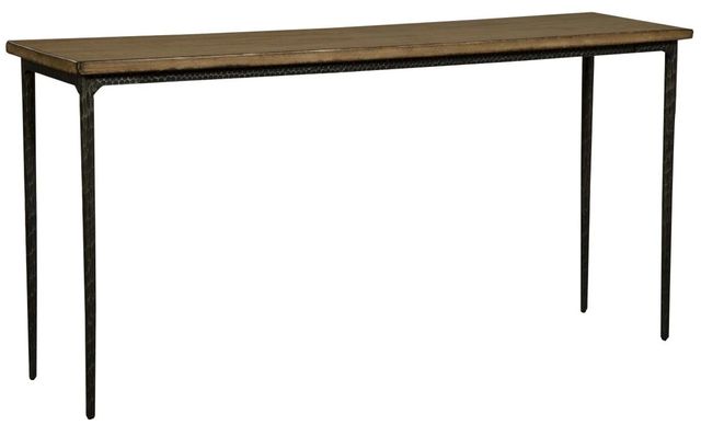 Nest Home Collections Chloe Antique Natural Console Table with Black Base-0