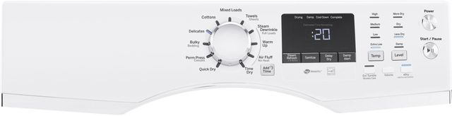 GE® 7.5 Cu. Ft. White Front Load Electric Dryer-1