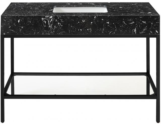 Meridian Furniture Marmo Black/Matte Black 48" Bathroom Vanity-2
