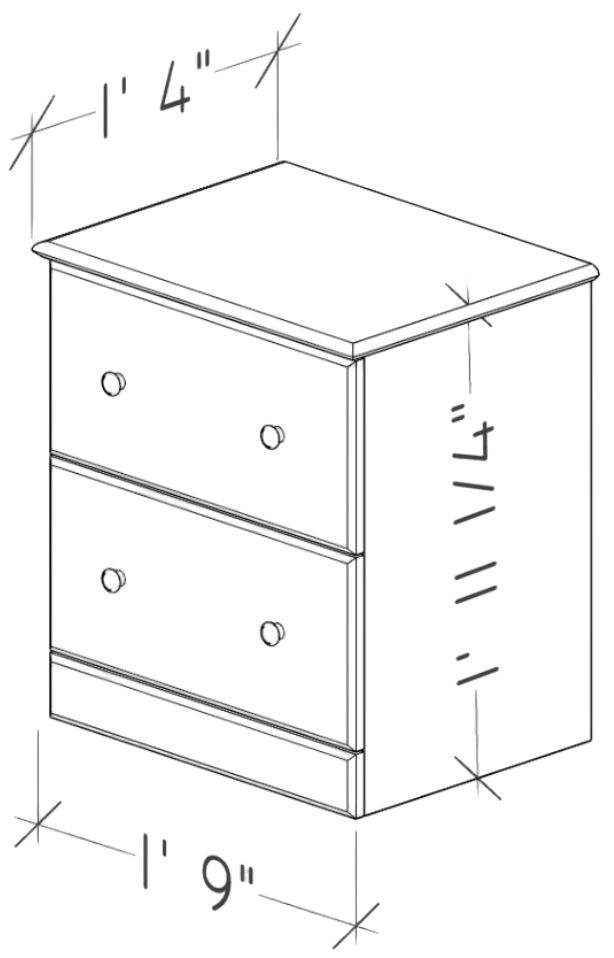 Perdue Woodworks Essential Brown/Gray Nightstand-2