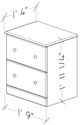 Perdue Woodworks Essential Brown/Gray Nightstand-2