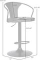 Armen Living Eagle Black Adjustable Height Stool-2
