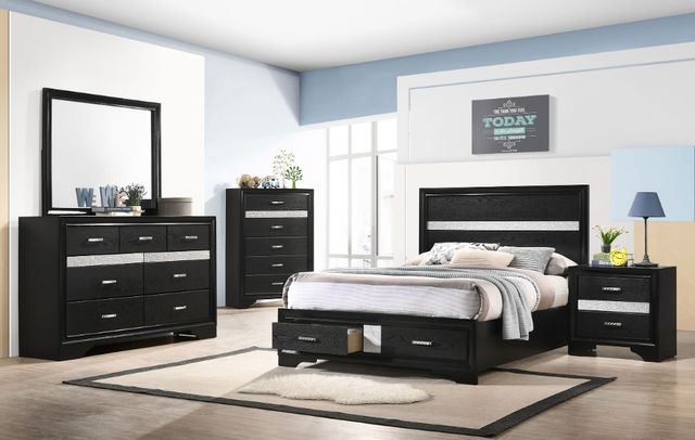 Coaster® Miranda 5-Piece Black Full Storage Bedroom Set-1