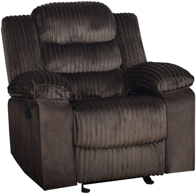 New Classic® Home Furnishings Willow Brown Manual Glider Recliner-0