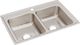 Elkay Lustertone® Classic Lustrous Satin 33" x 22" x 8-1/8" 1-Hole Equal Double Bowl Drop-In Sink-0