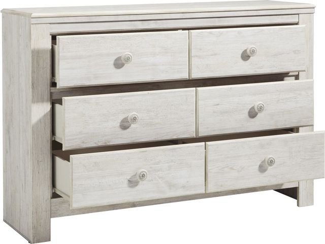 Signature Design by Ashley® Paxberry Whitewash 67" Dresser and Mirror-3