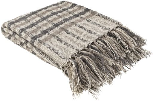 Surya Barke Beige 50"x60" Throw Blanket-0
