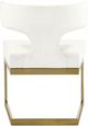 Meridian Furniture Alexandra Cream/Gold Dining Chair-4